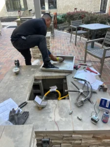 Outdoor Fireplace in Beaumont