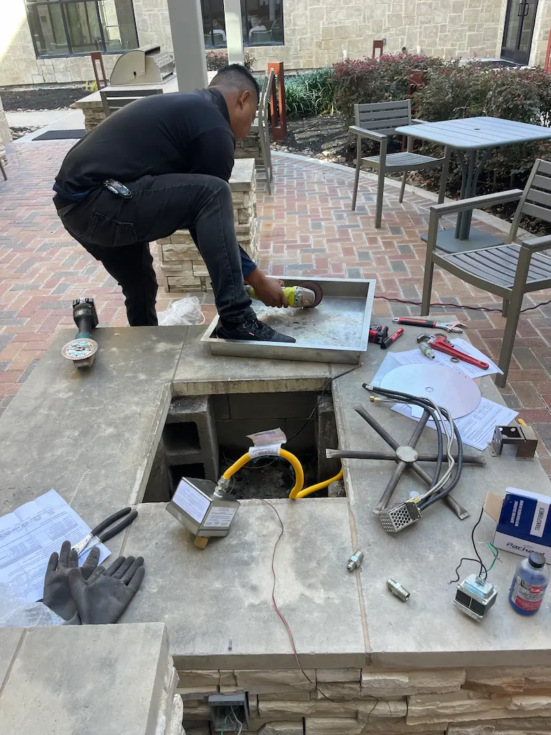 Outdoor Fireplace in Beaumont