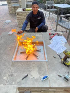 Outdoor Fireplace in Beaumont