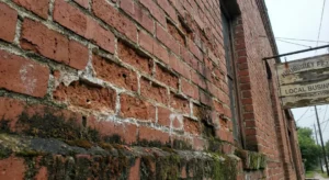 masonry decay looks like in the Houston humidity